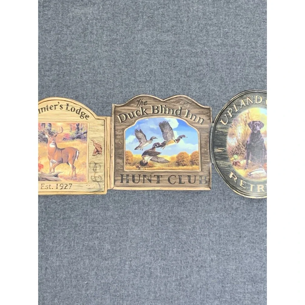 Hunter's Lodge Hunt Club Duck Blind Upland Game Deer Lab sign Wallpaper Border